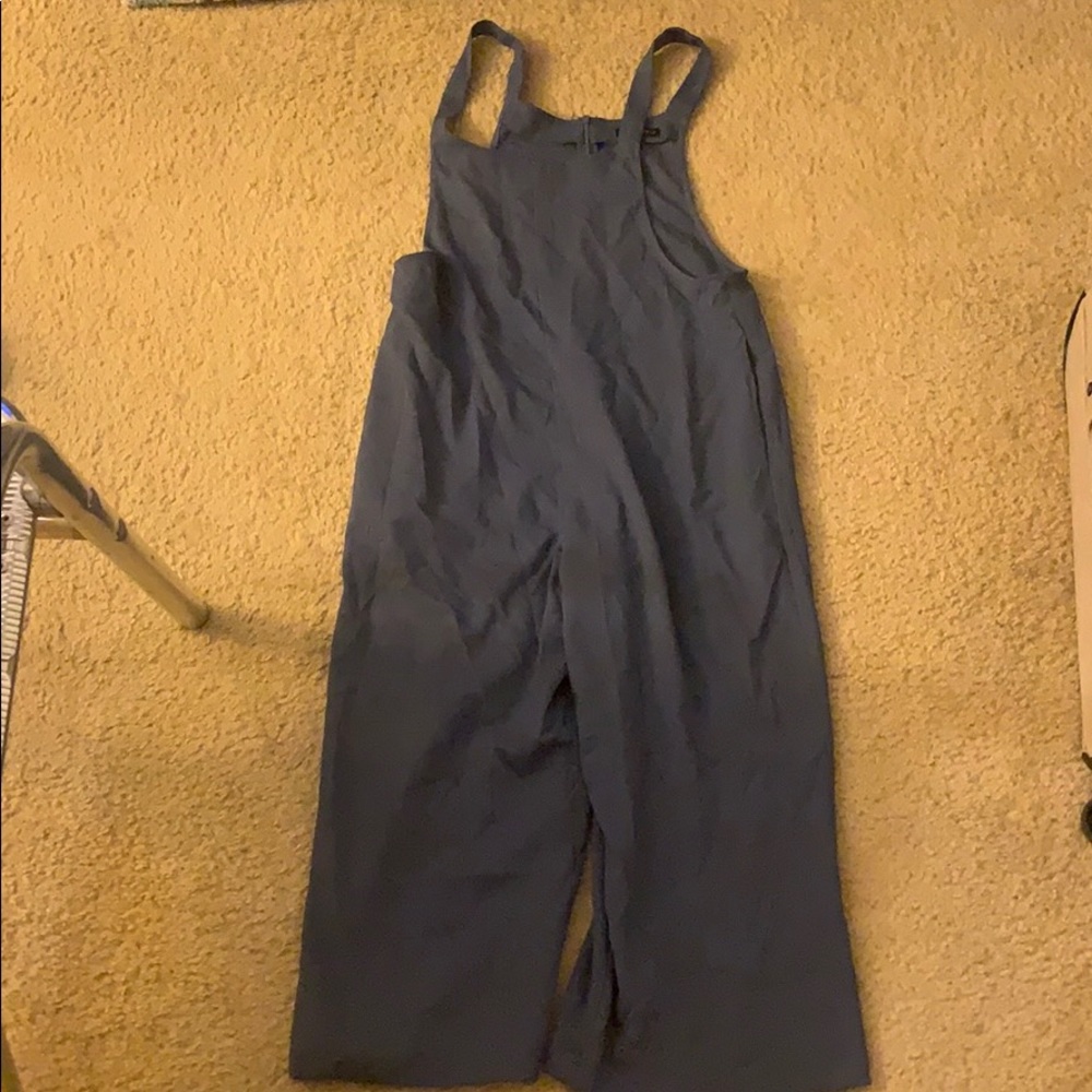 Blue jump suit